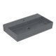V&B Memento 2.0 lavabo 80x47 cm, robinet, sans trop-plein, graphite C-plus-3
