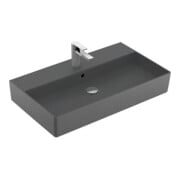 V&B Memento 2.0 lavabo 80x47 cm, robinetterie, avec trop-plein, graphite C-plus-3