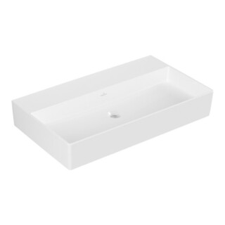 V&B Memento 2.0 lavabo 80x47 cm, sans trop-plein, blanc alpin C-plus