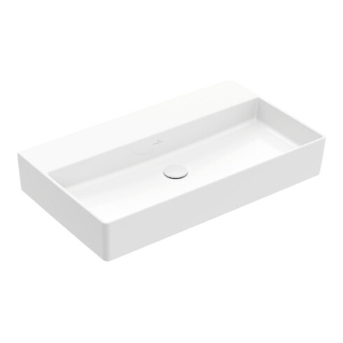 V&B Memento 2.0 lavabo 80x47 cm, sans trop-plein, blanc alpin C-plus