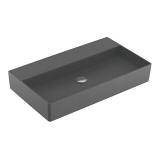V&B Memento 2.0 Lavabo 80x47 cm, sans trop-plein, graphite C-plus