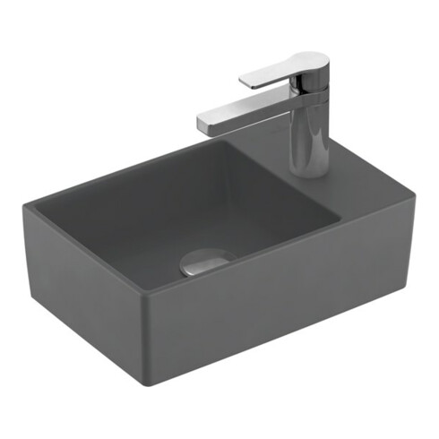 V&B Memento 2.0 lavabo à main 40x26 cm, avec robinet, sans trop-plein, graph. C-plus