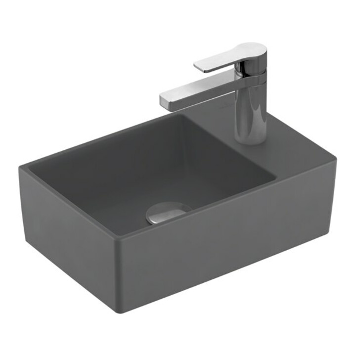 V&B Memento 2.0 lavabo à main 40x26 cm, avec robinet, sans trop-plein, graph. C-plus