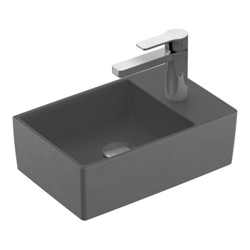 V&B Memento 2.0 Lavabo à main 40x26cm, avec robinet, sans trop-plein, graph. C-plus
