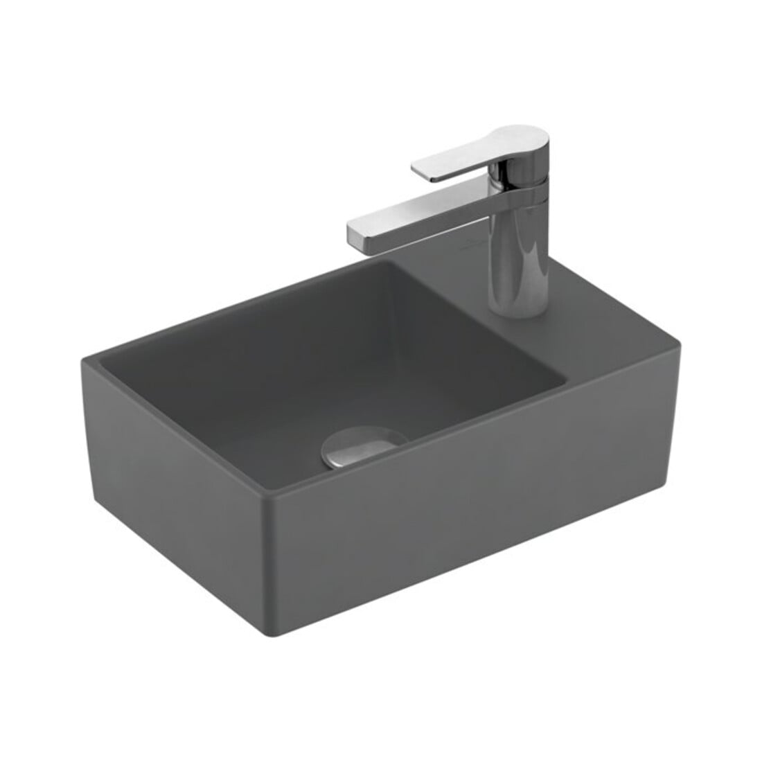 V&B Memento 2.0 Lavabo à main 40x26cm, avec robinet, sans trop-plein, graph. C-plus