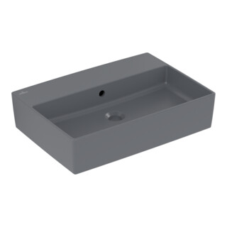 V&B Memento 2.0 Lavabo à poser 62, graphite C-plus, 60x42cm
