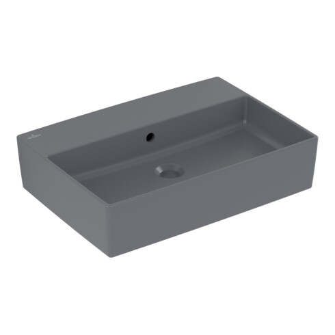 V&B Memento 2.0 Lavabo à poser 62, graphite C-plus, 60x42cm