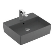 V&B Memento 2.0 Lavabo à poser, mitigeur, avec trop-plein, graphite C-plus, 50x42cm