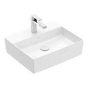 V&B Memento 2.0 Lavabo à poser mitigeur, sans trop-plein, blanc alpin, 50x42cm