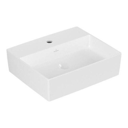 V&B Memento 2.0 Lavabo à poser mitigeur, sans trop-plein, blanc alpin, 50x42cm