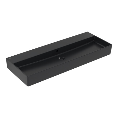 V&B Memento 2.0 Vasque 120x47 cm, avec trop-plein, pure black C-plus