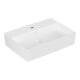 V&B Memento 2.0 Vasque à poser, robinetterie, sans trop-plein, blanc mat C-plus, 60x42cm-4