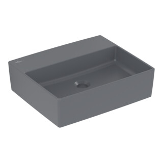 V&B Memento 2.0 vasque à poser sans trop-plein, graphite C-plus, 50x42 cm