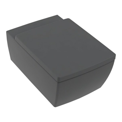 V&B Memento 2.0 WC suspendu D Flush 37,5x56 cm, graphite C-plus