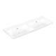 V&B Meuble double vasque Subway 3.0 130x47 cm, angle, avec trop-plein, blanc C-plus-1