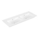 V&B Meuble double vasque VENTICELLO 130x50 cm, sans robinet, avec trop-plein, blanc mat C-plus-1