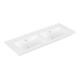 V&B Meuble double vasque VENTICELLO 130x50 cm, sans trou, avec trop-plein, blanc C-plus-3