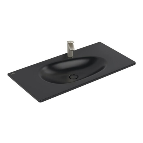 V&B Meuble-lavabo Antao 100x50 cm, angle, 1 robinetterie, sans trop-plein, bleu P C+