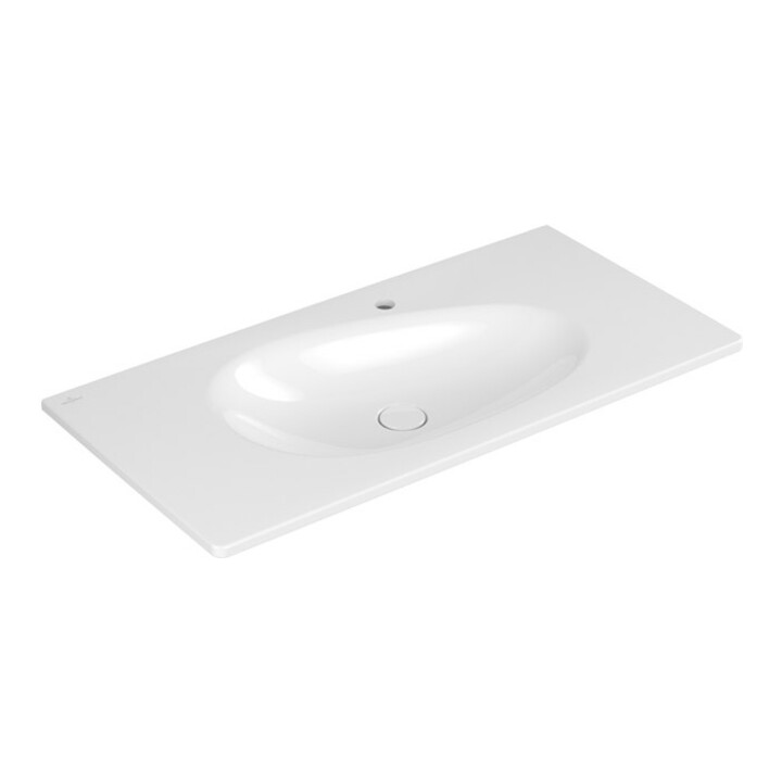 V&B Meuble-lavabo Antao 100x50 cm, angle, 1 tiroir, blanc C+
