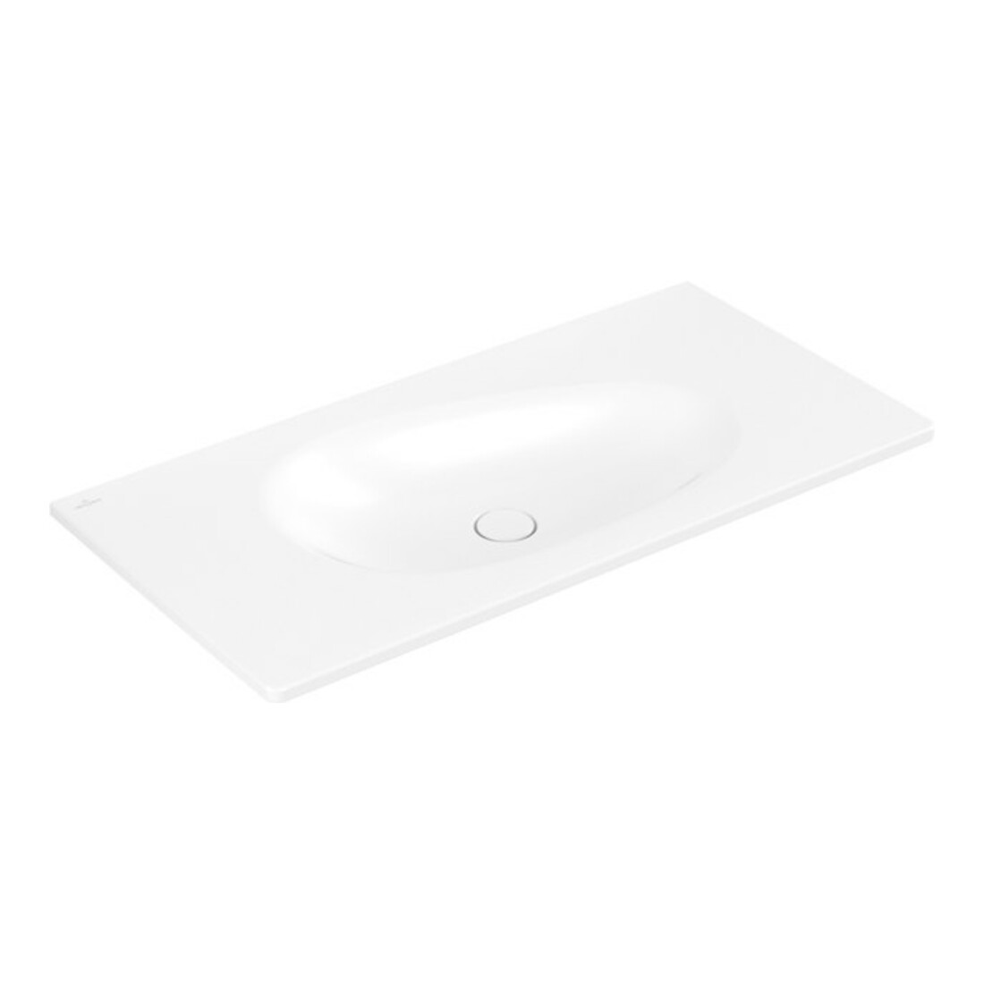 V&B Meuble-lavabo Antao 100x50 cm, angle, sans trop-plein, blanc C-plus