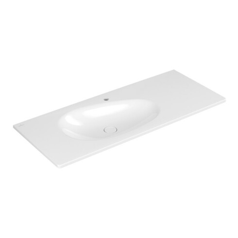 V&B Meuble-lavabo Antao 120x50 cm, angle, 1 tiroir, sans plan, blanc C-plus
