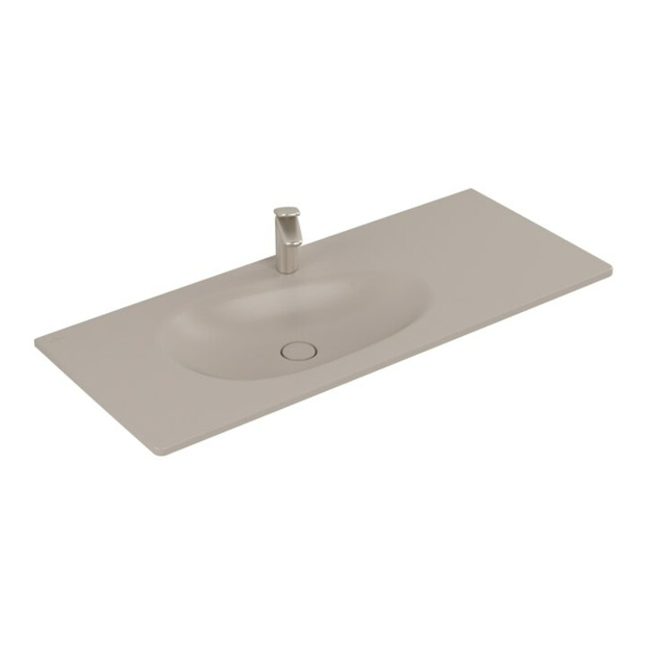 V&B Meuble-lavabo Antao 120x50 cm, angle, 1 trou, sans trop-plein, amande C+
