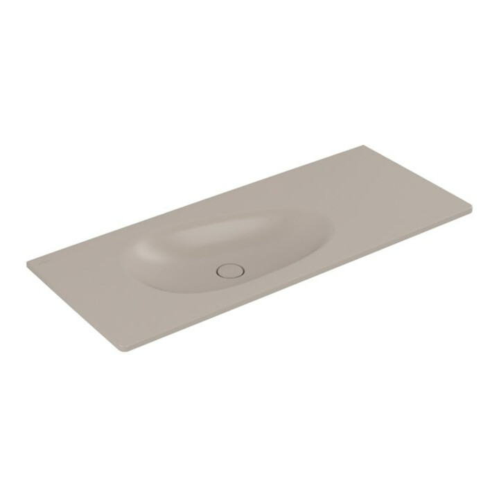 V&B Meuble-lavabo Antao 120x50 cm, angle, sans trop-plein, amande C-plus
