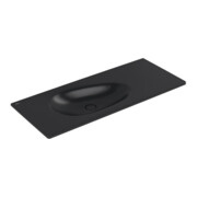 V&B Meuble-lavabo Antao 120x50 cm, angle, sans trop-plein, noir pur C-plus