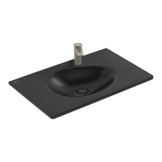 V&B Meuble-lavabo Antao 80x50 cm, angle, 1 mitigeur, vidage latéral, bleu P C+