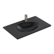 V&B Meuble-lavabo Antao 80x50 cm, angle, 1 mitigeur, vidage latéral, bleu P C+