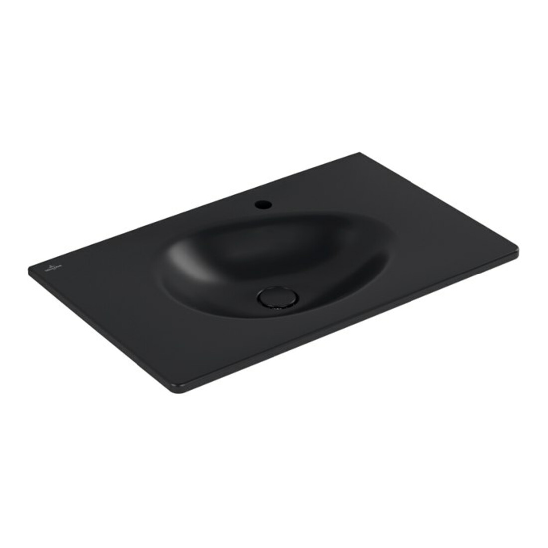V&B Meuble-lavabo Antao 80x50 cm, angle, 1 mitigeur, vidage latéral, bleu P C+