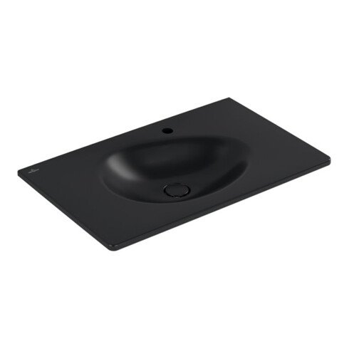 V&B Meuble-lavabo Antao 80x50 cm, angle, 1 robinetterie, sans trop-plein, P bleu C-plus