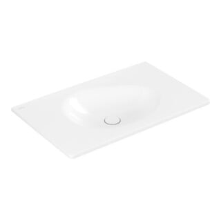 V&B Meuble-lavabo Antao 80x50cm, angle, sans trop-plein, blanc C-plus