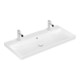 V&B Meuble-lavabo Avento 100x47cm, 2 trous, avec trop-plein, blanc-1