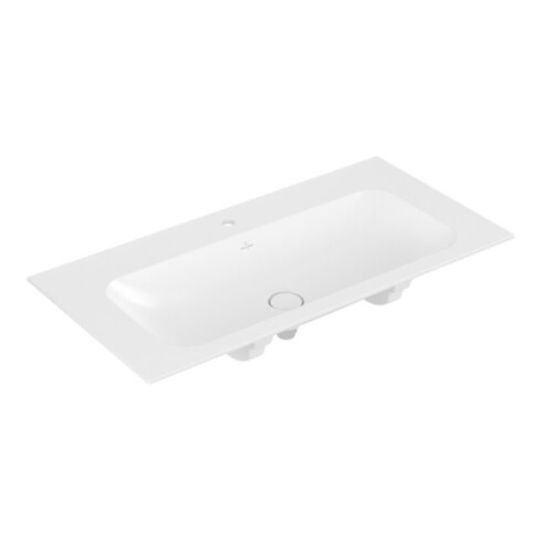 V&B Meuble lavabo Finion 100x50 cm, 1 trou robinet/1 trop-plein, blanc pierre C+