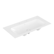 V&B Meuble-lavabo Finion 100x50 cm, 2 trous, sans trop-plein, blanc pierre C+