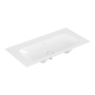 V&B Meuble-lavabo Finion 100x50 cm, sans trou robinet/sans trop-plein, blanc C+