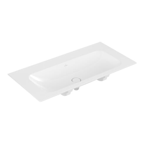 V&B Meuble-lavabo Finion 100x50 cm, sans trou robinet/sans trop-plein, blanc C+