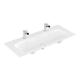 V&B Meuble-lavabo Finion 120x50, 2 trous, sans trop-plein, blanc C+