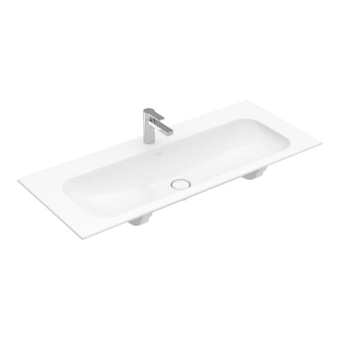 V&B Meuble lavabo Finion 120x50, avec 1 trou robinet/débordement, blanc C+