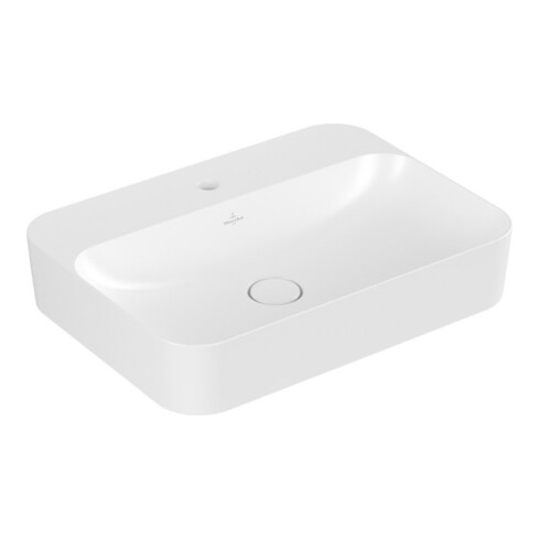 V&B Meuble-lavabo Finion 80x50 cm, avec 1 trou robinet/avec trop-plein, blanc C+