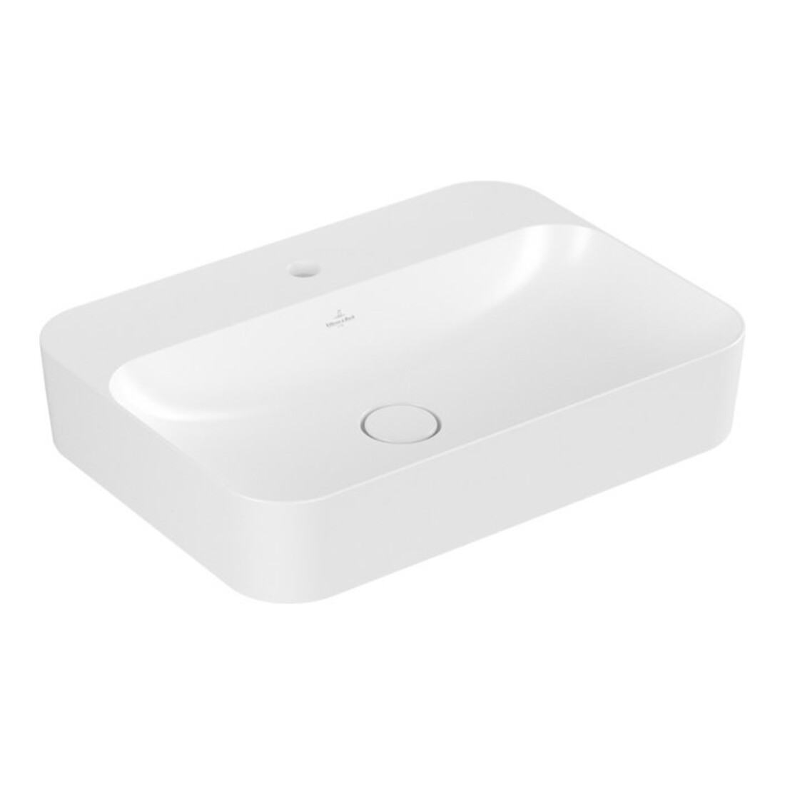 V&B Meuble-lavabo Finion 80x50 cm, avec 1 trou robinet/avec trop-plein, blanc C+