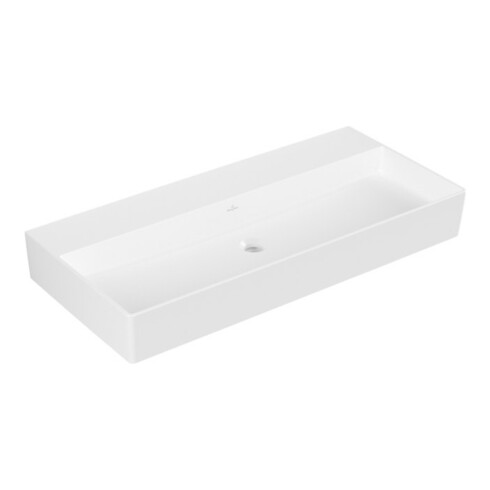 V&B Meuble-lavabo Memento 2.0 100x47cm, fermé, sans trop-plein, blanc brillant C+