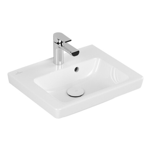 V&B Meuble-Lavabo Subway 2.0 45x37cm, blanc C+, avec trou robinet, trop-plein