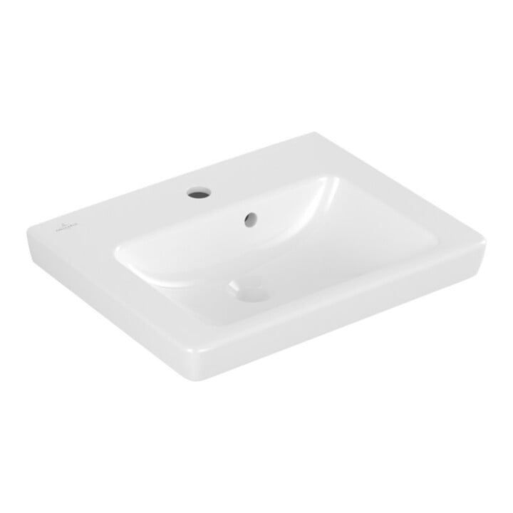 V&B Meuble lavabo Subway 2.0 50x40cm, blanc C+, avec trou de robinet, trop-plein