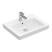 V&B Meuble lavabo Subway 2.0 55x44cm, blanc, avec trou robinet, trop-plein