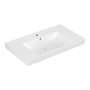 V&B Meuble-lavabo Subway 2.0 80x47 cm, blanc, avec trou de robinet, trop-plein
