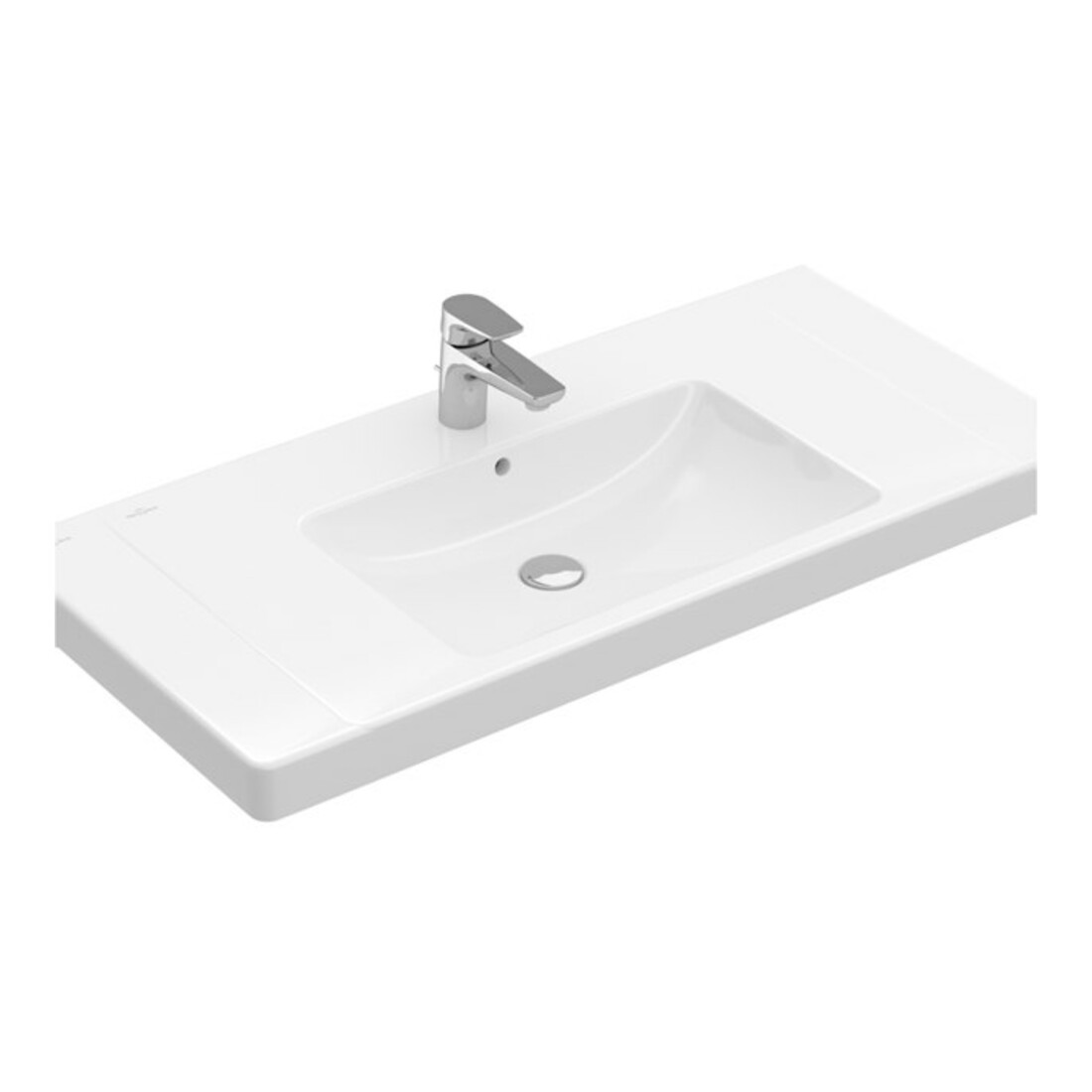 V&B Meuble lavabo Subway 2.0 80x47cm, blanc C+, avec trou de robinet, trop-plein