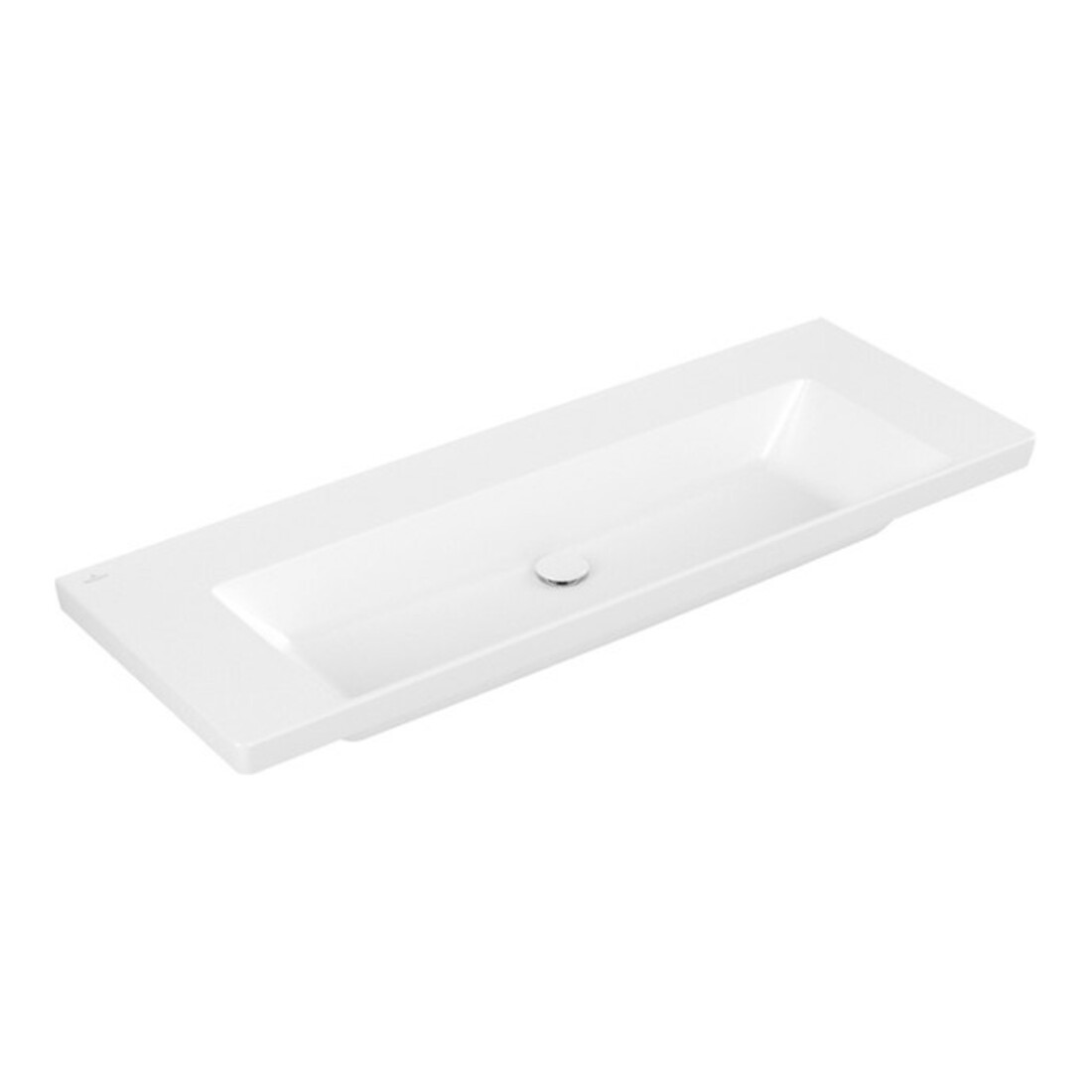 V&B Meuble-lavabo Subway 3.0 130x47cm, angle, sans robinetterie, blanc mat C+