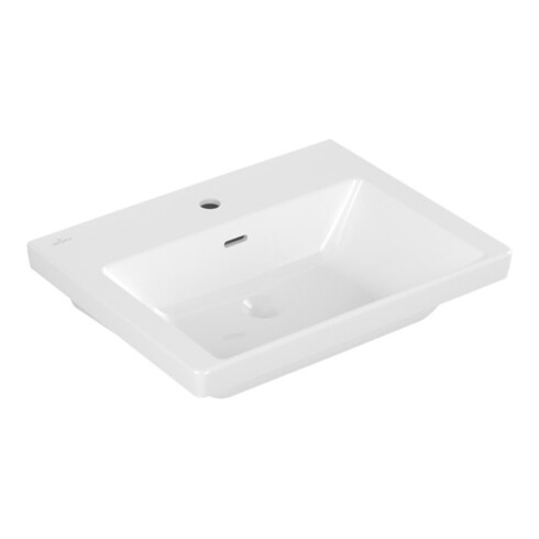 V&B Meuble-lavabo Subway 3.0 60x47 cm, chêne, US gs, avec 1 tiroir/avec plan, blanc